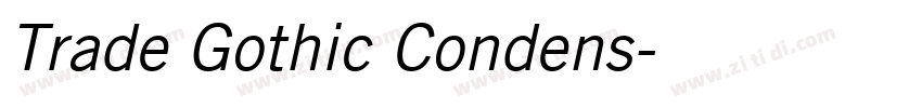 Trade Gothic Condens字体转换